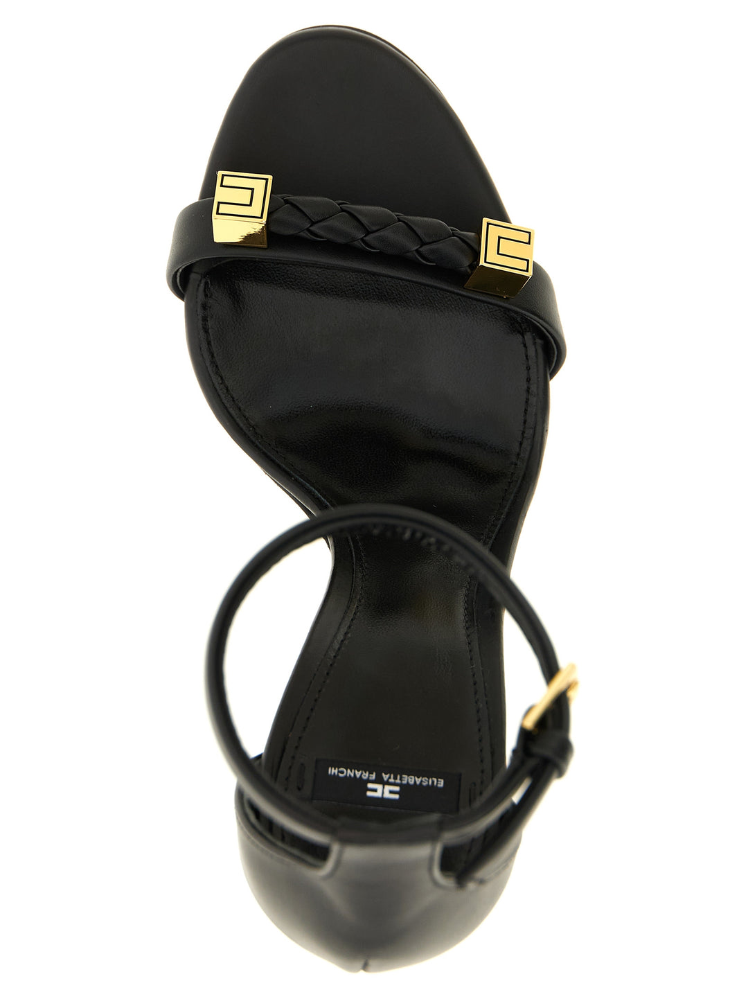 Elisabetta Franchi Leather Sandals - Black | f6aad5b4945a65bb382a93734238b771ea6f235b