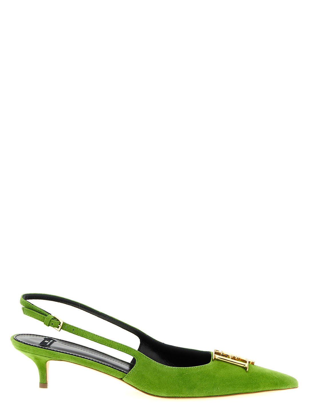 Elisabetta Franchi Suede Slingbacks Pumps - Green | 6518e7fb71e56306c61f7ddec72dd2abb3c0d973