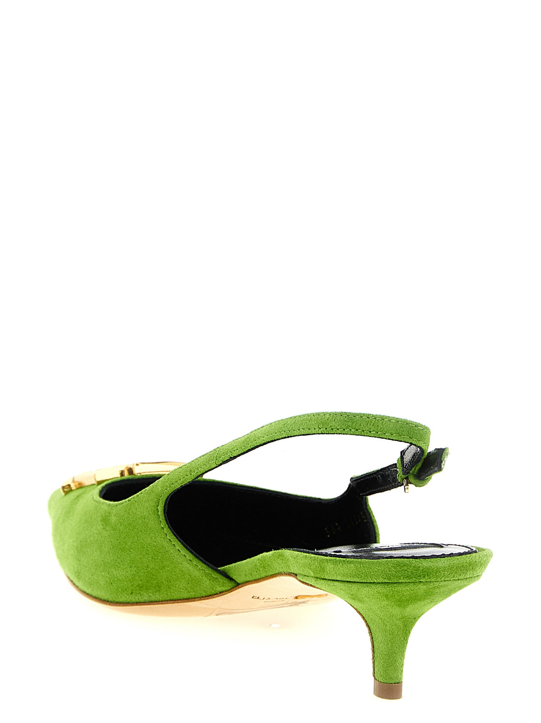 Elisabetta Franchi Suede Slingbacks Pumps - Green | 861eeb33cba2cf5ff915bd48d547ab7e0c081964