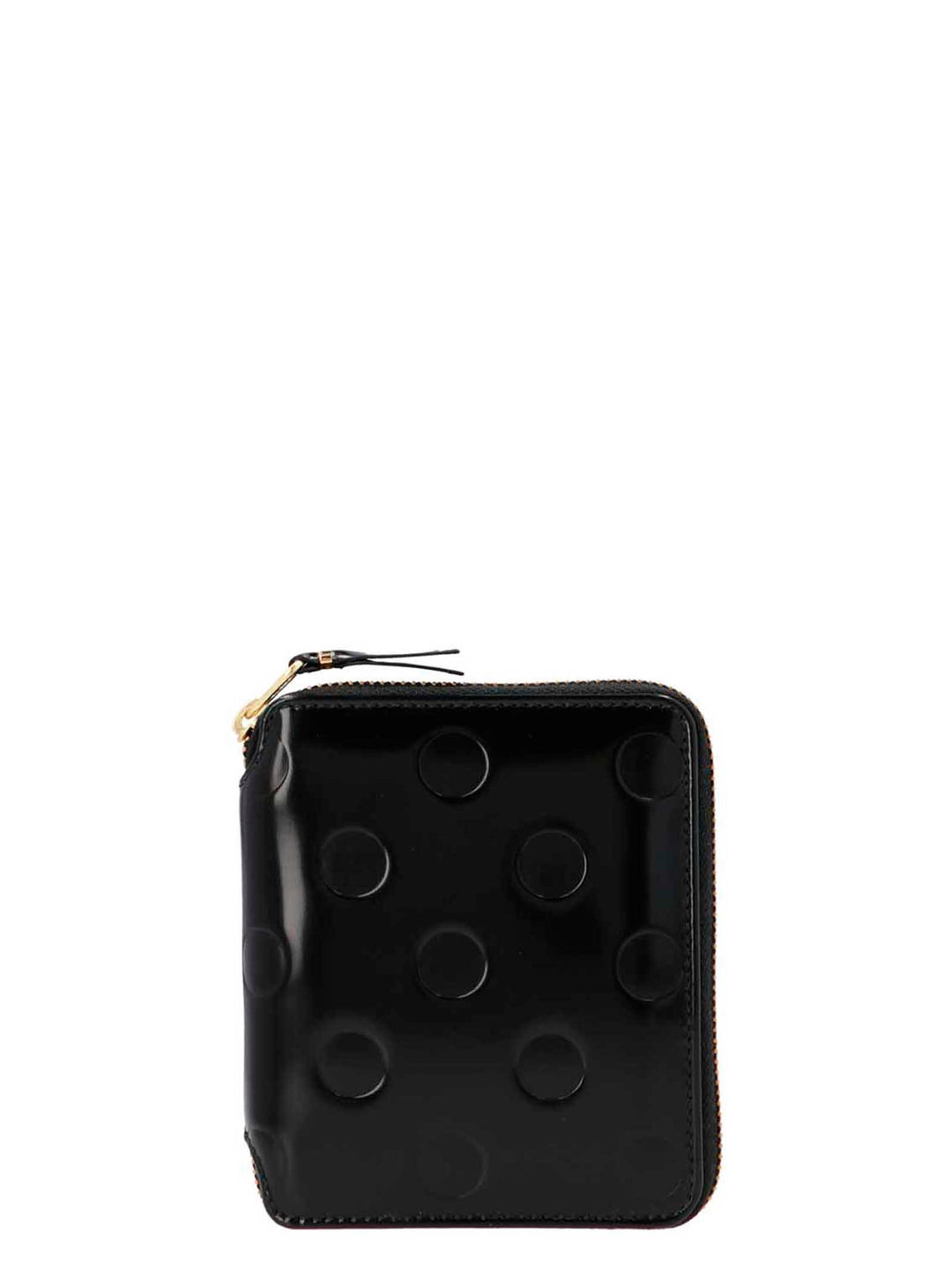 Comme Des GarçOns Wallet Polka Dots Embossed Wallets and Card Holders - Black | c3dc3515b7dd00a48019590df85e9efec504d102