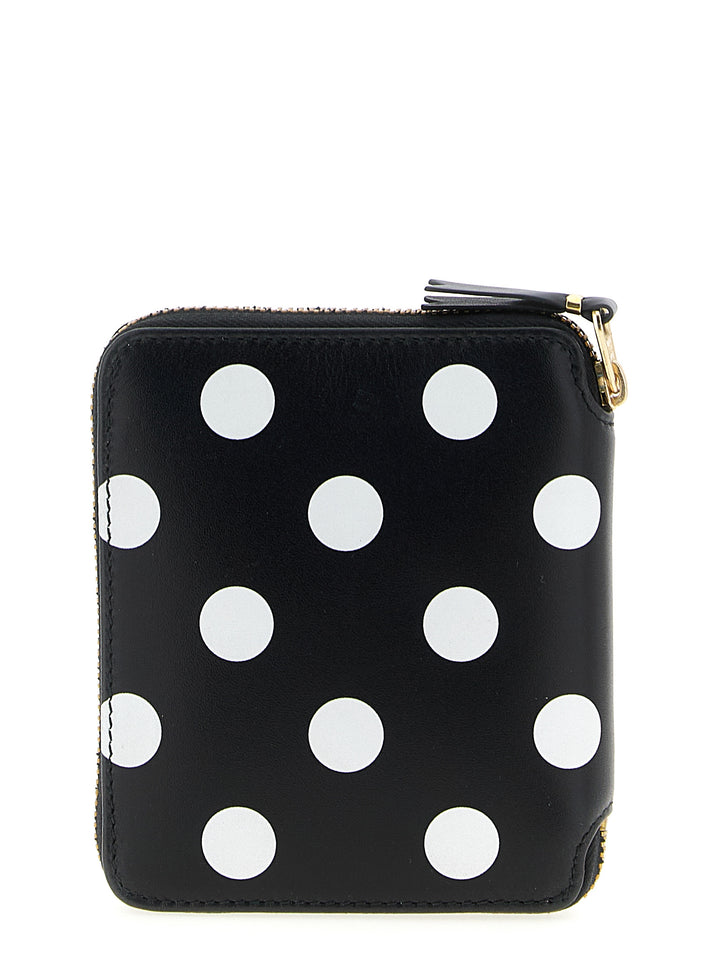 Comme Des GarçOns Wallet Polka Dots Printed Wallets and Card Holders - White/Black | 67e0bd0b8900b81b6e67aa36d83d96232e4e5db2