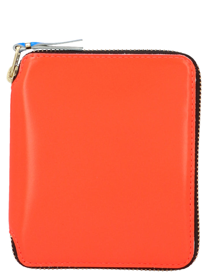 Fluo Leather Line Wallets, Card Holders Orange