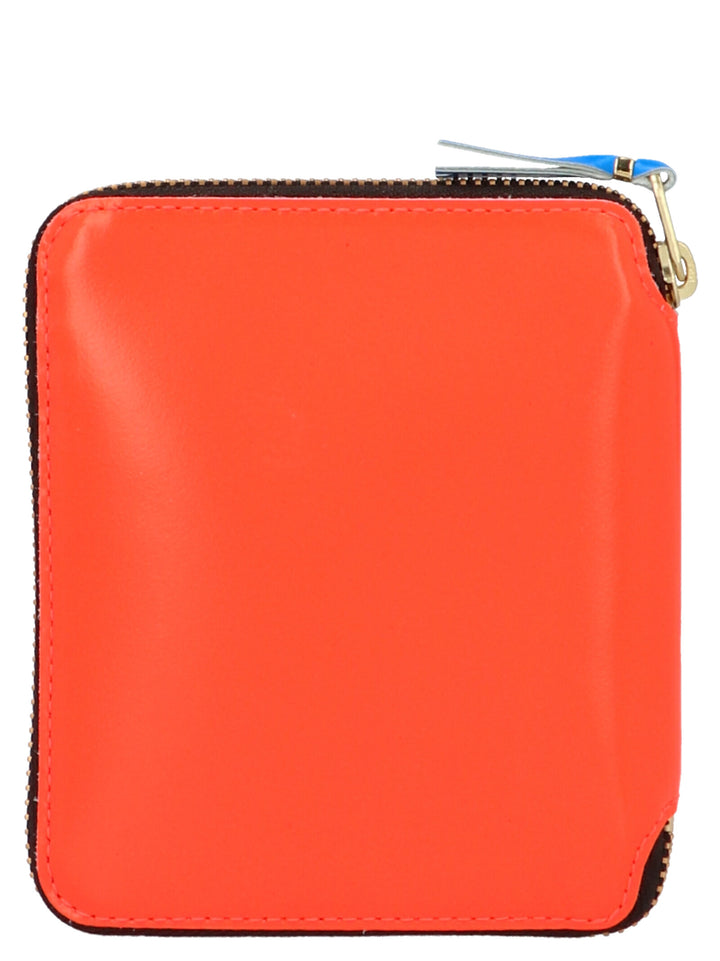 Fluo Leather Line Wallets, Card Holders Orange