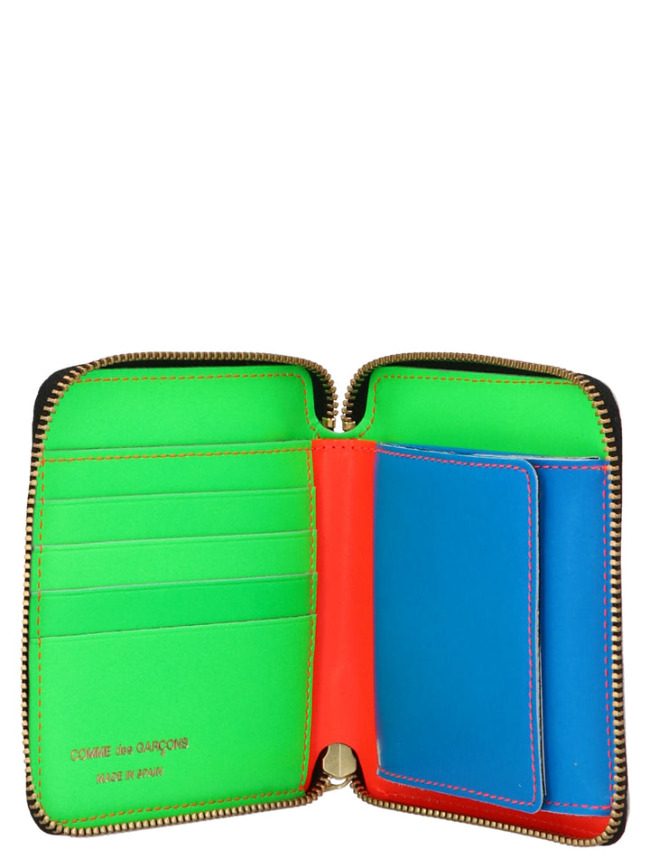 Fluo Leather Line Wallets, Card Holders Orange