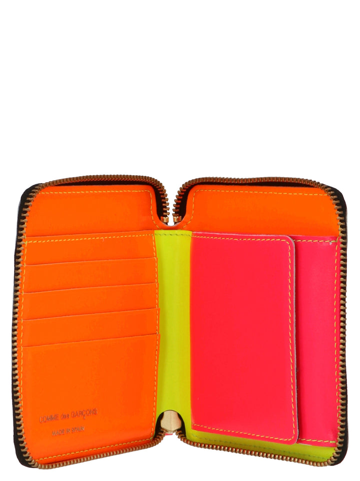 Fluo Leather Line Wallets, Card Holders Yellow