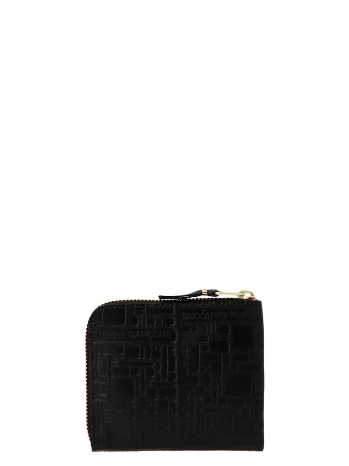 Embossed Logotype Wallets, Card Holders Black