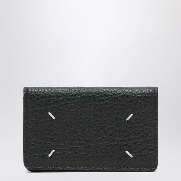 Black Four Stitches Card Holder
