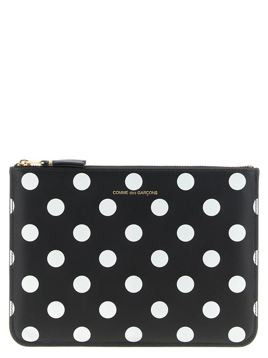Polka Dots Printed Wallets And Card Holders White/Black