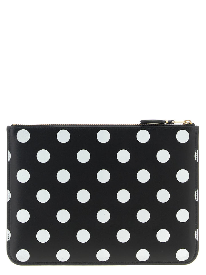 Comme Des GarçOns Wallet Polka Dots Printed Wallets and Card Holders - White/Black | d317f033201ef597ad708b16db9962cbb5e127fd
