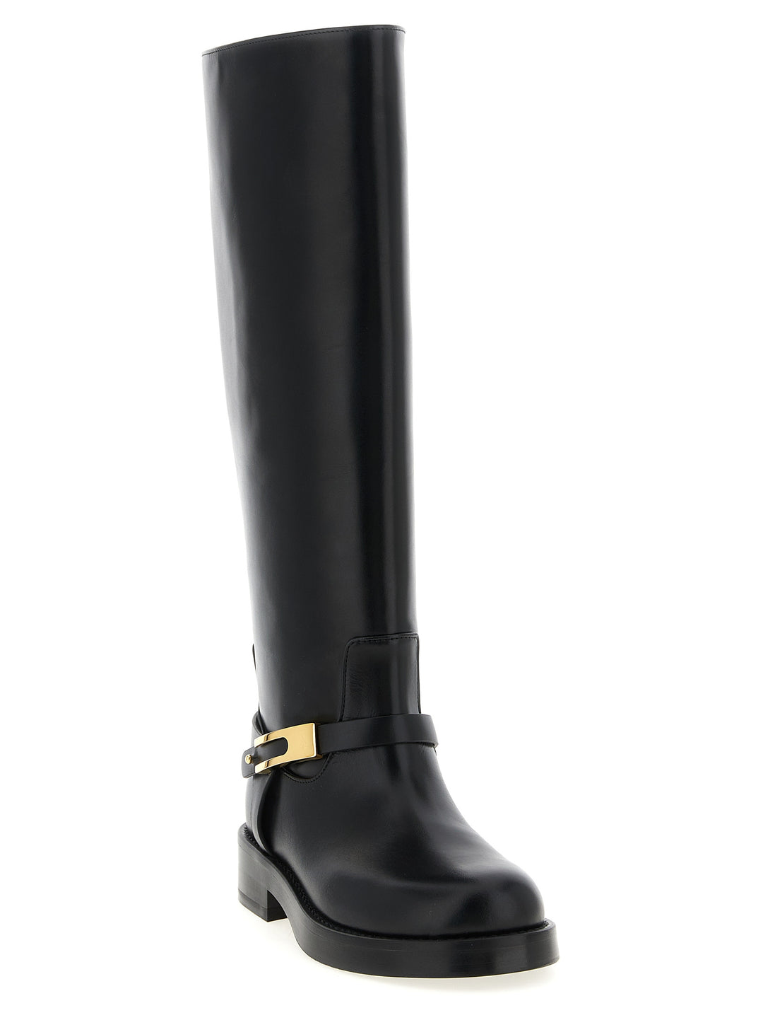 Elisabetta Franchi Logo Strap Boots Boots and Ankle Boots - Black | 6912b576bb485059abef17708a90308fb2ff1db4