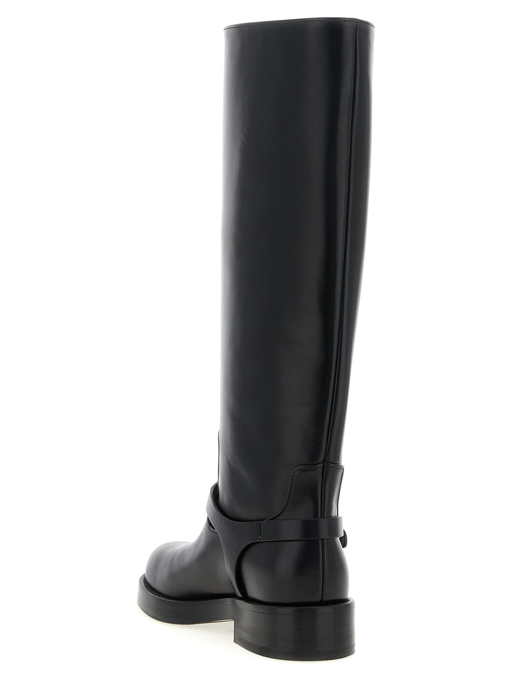 Elisabetta Franchi Logo Strap Boots Boots and Ankle Boots - Black | 863e28a31daef148061ae792a3967c0d7f5301d4