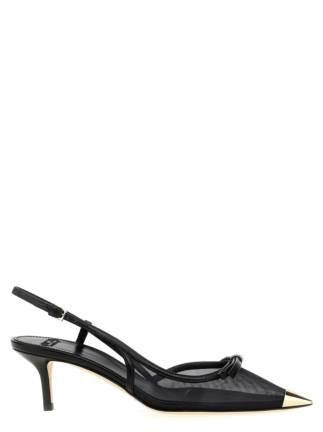 Bow Slingback Pumps Black