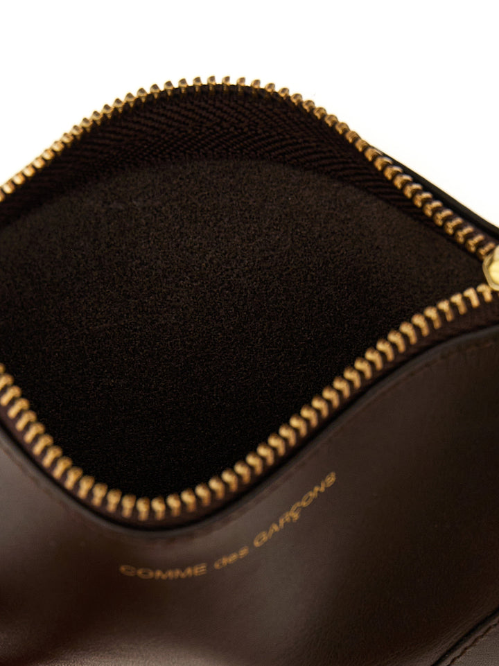 Comme Des GarçOns Wallet Logo Leather Wallet Wallets and Card Holders - Brown | e0998c4464ae145df5749bc74153c0dbd41e06f7