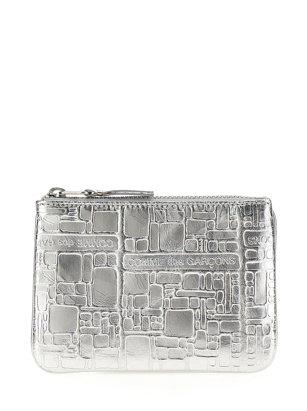 Texture Leather Wallet Wallets, Card Holders Silver