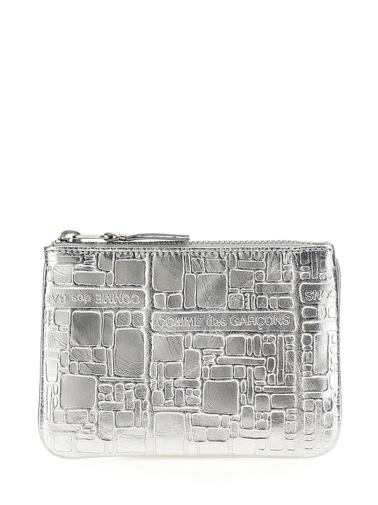Texture Leather Wallet Wallets And Card Holders Silver