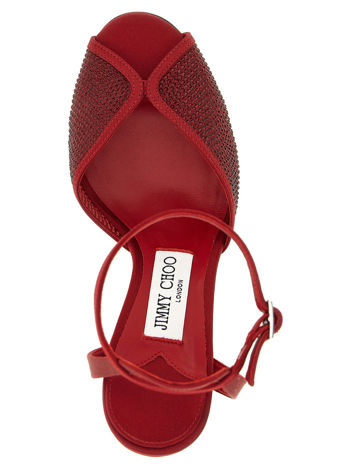 Jimmy Choo Sacora Sandals - Red | cbdb2f3849cf779d45c1b7bfcd0d6910082be196