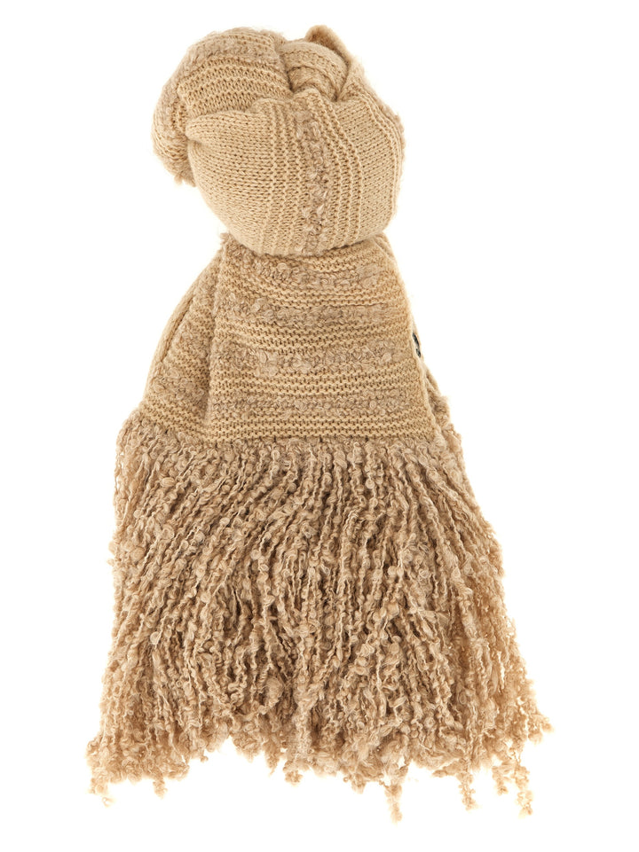 Fabiana Filippi Bouclé Fringed Scarf Scarves and Foulards - Beige | 9f0fe7b52a63eb57287144fdf851c4858e84a608