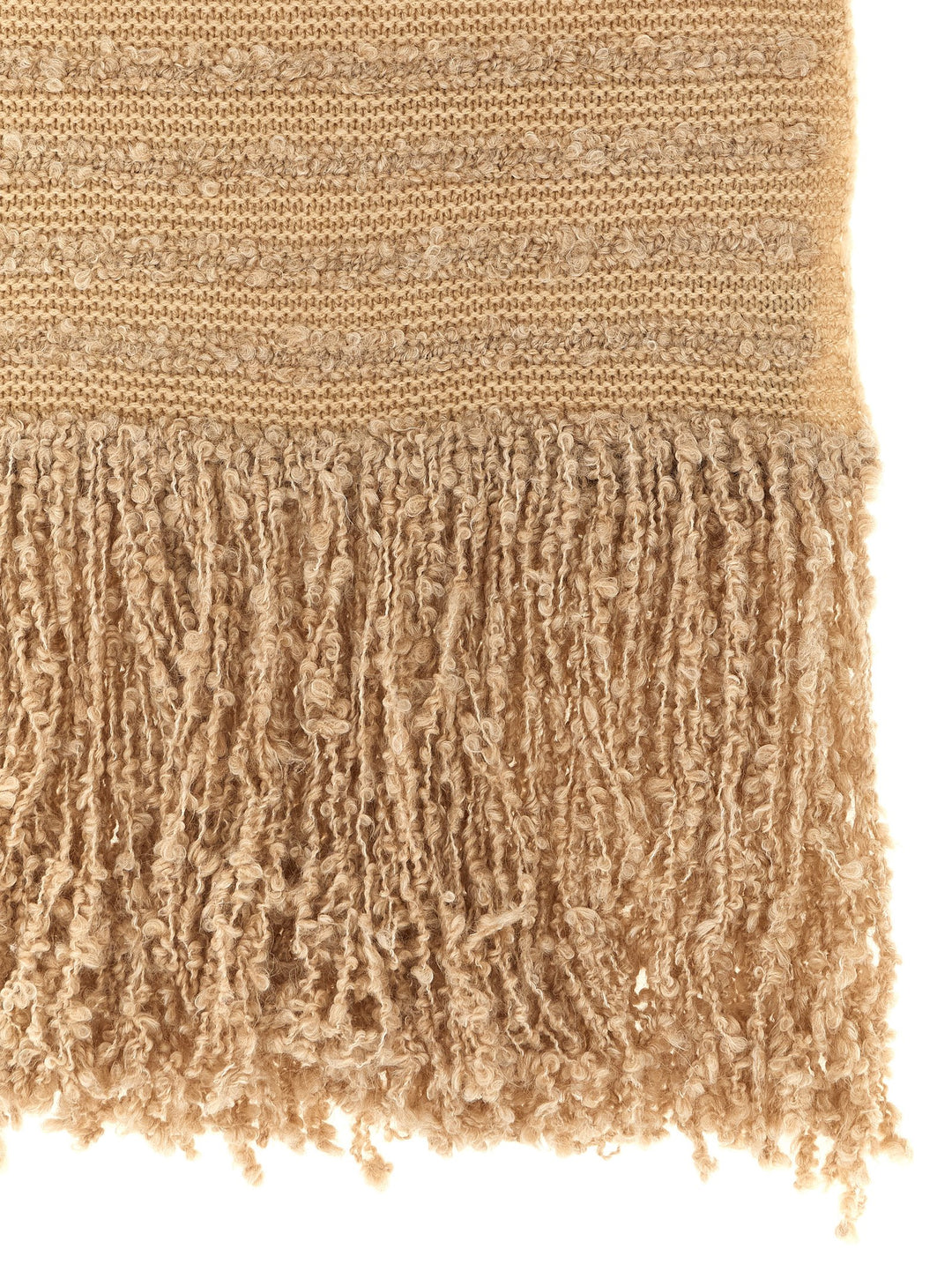 Fabiana Filippi Bouclé Fringed Scarf Scarves and Foulards - Beige | 4acf6a94b9521939780607c97a6ff6e2a36fa0ae