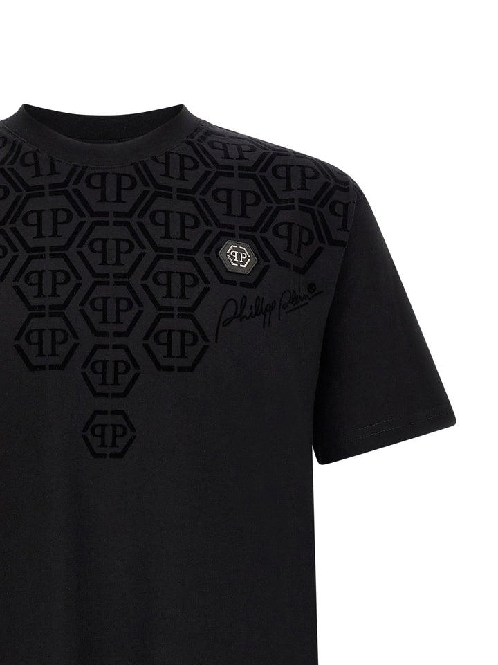 Philipp Plein Monogram T-shirt - Black | 17dd03e42b0b65ef94930d7571122be0e8b40268