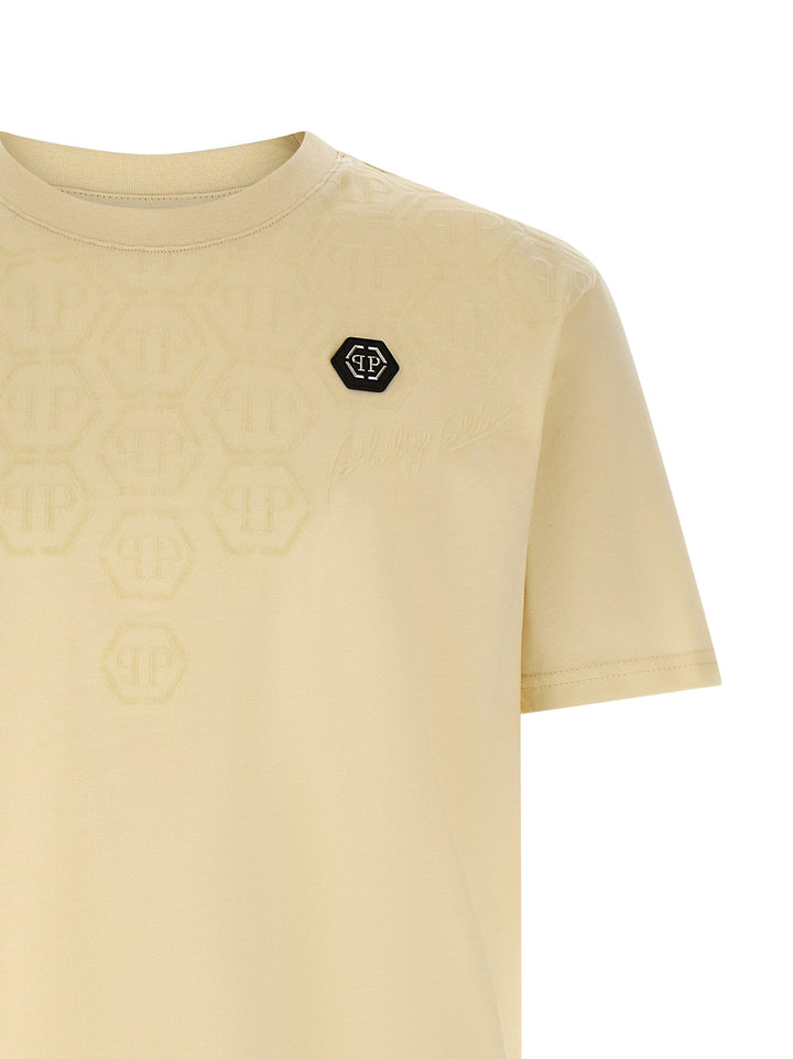 Philipp Plein Monogram T-shirt - Beige | 5f5de2b82d854ca536f25157888fc5ca609c017b