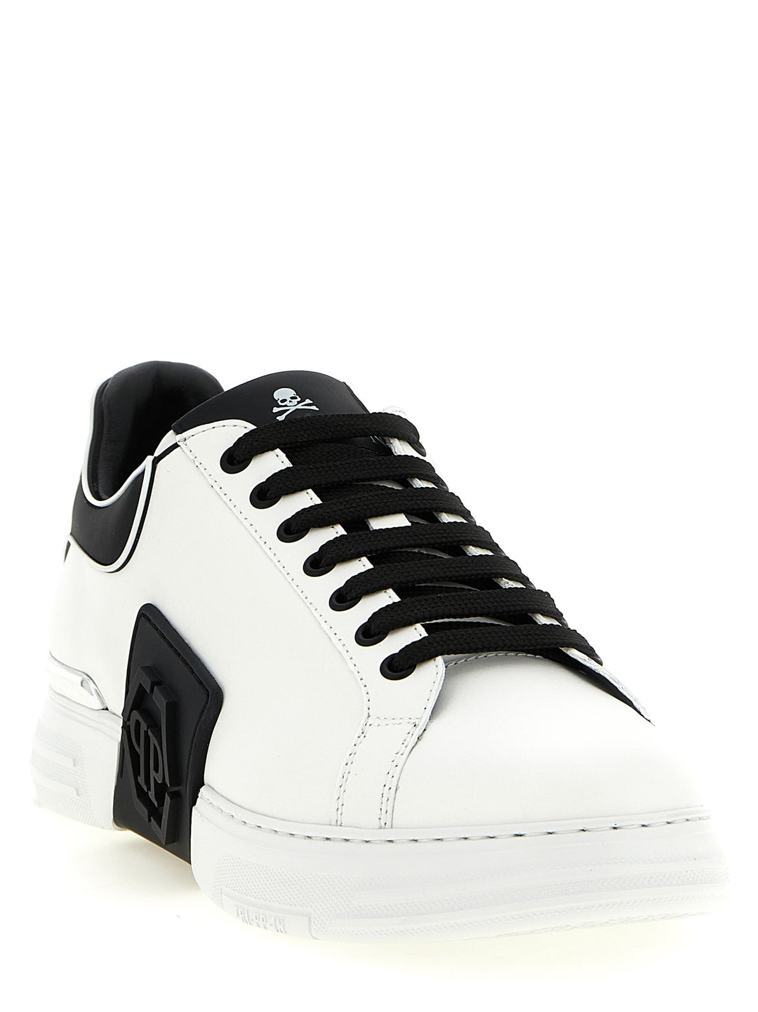 Philipp Plein Phantom Kick$ Sneakers - White/Black | b68d869263ad685c18cd9b4c0fbbf4c4890e4a49