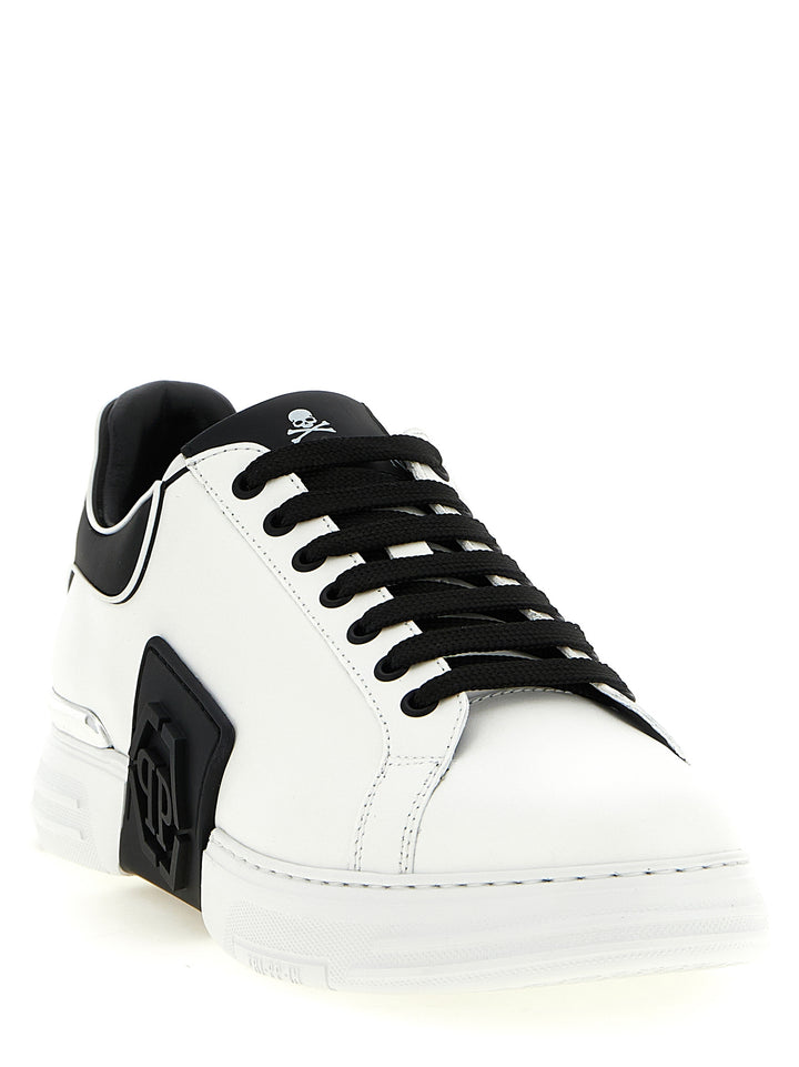 Philipp Plein Phantom Kick$ Sneakers - White/Black | b68d869263ad685c18cd9b4c0fbbf4c4890e4a49