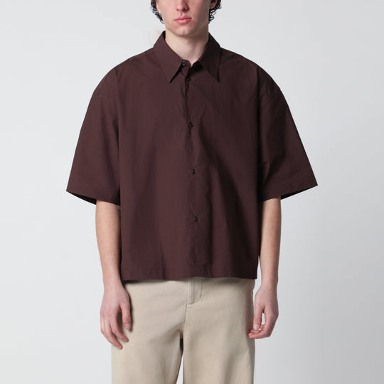 Brown Cotton Poplin Shirt