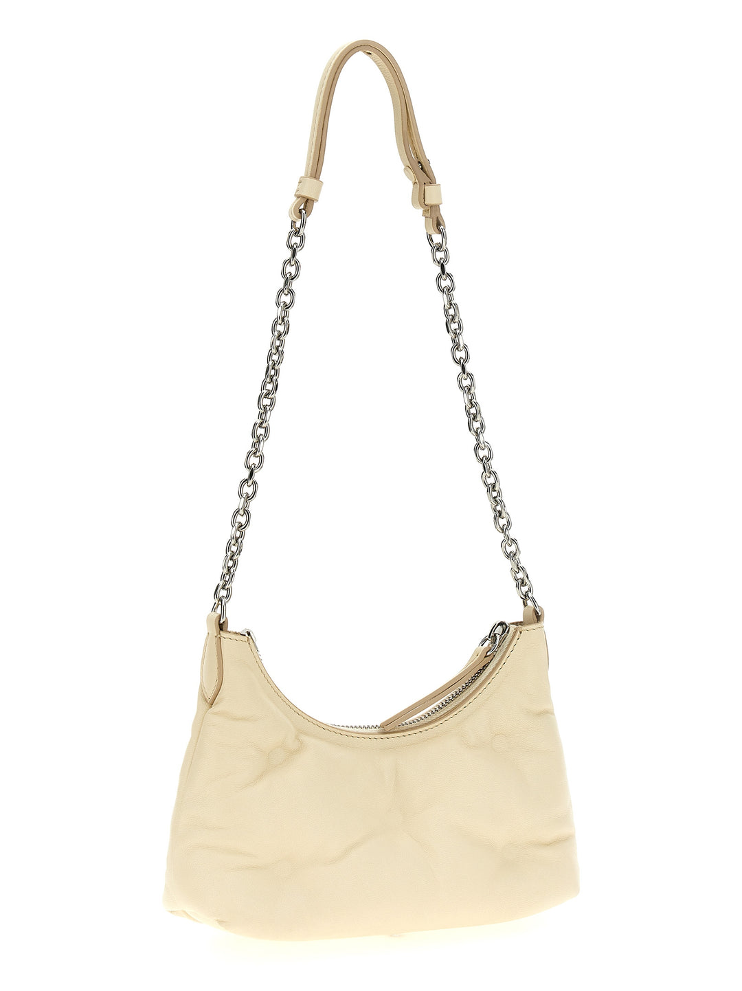 Glam Slam Hobo Micro Shoulder Bags White