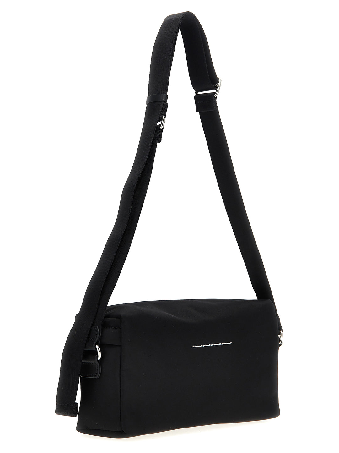 Logo Print Nylon Shoulder Bag Crossbody Bags Black