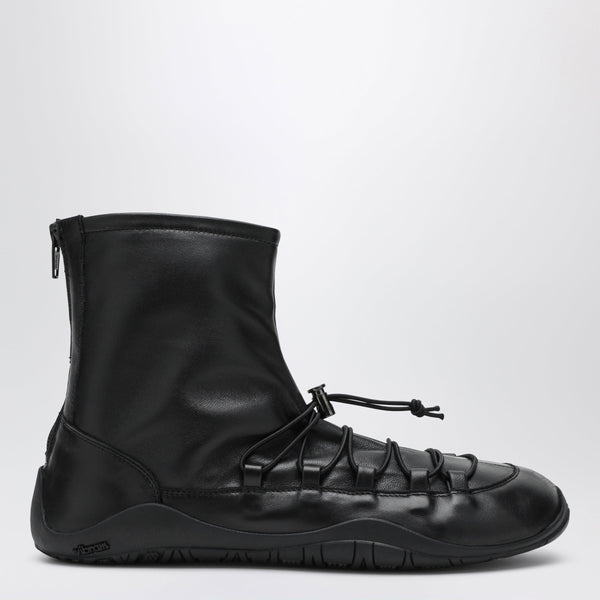 Black Scuba Ankle Boot In Nappa Leather