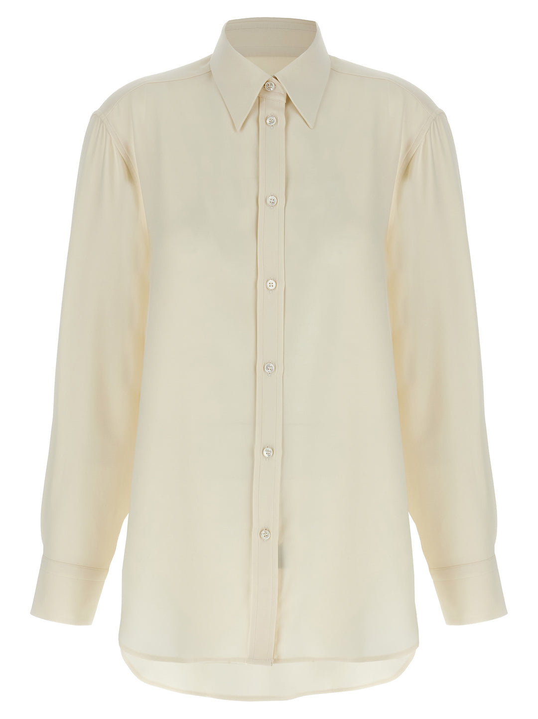 Brioni Cady Silk Shirt Shirt and Blouse - White | b95906bbad0b3a8cc8e5a383d1b009ef2b94af86