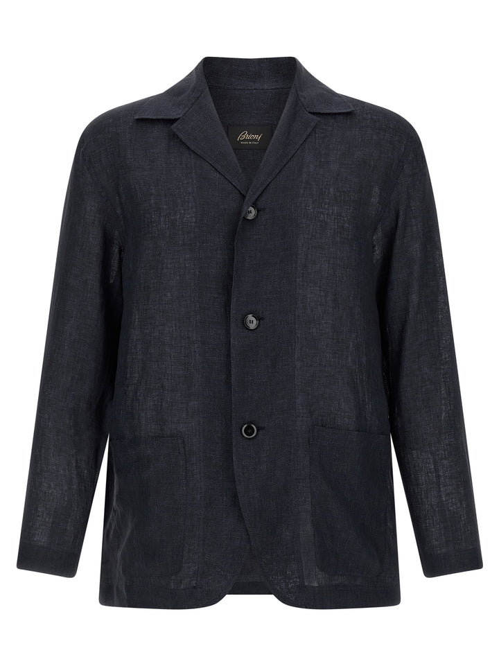 Brioni Blazer Shirt Shirt and Blouse - Blue | 324dbb6d2979626f8ac08d0c59c0949ab82ffce9