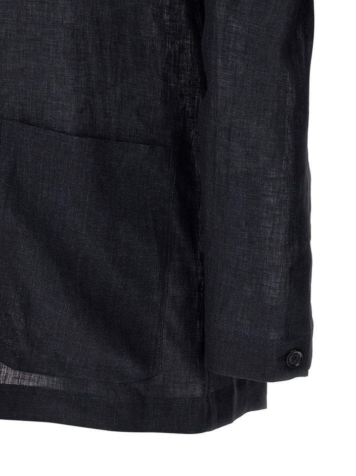 Brioni Blazer Shirt Shirt and Blouse - Blue | 7bd57787db2e67bc0ab881a815432517c21f8f22