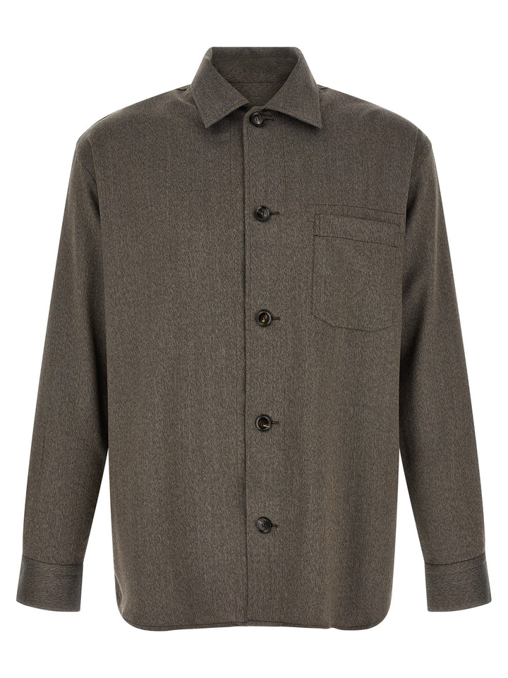 Brioni Workwear Shirt and Blouse - Brown | 7c2c78b4e0392f0a3879d4ee4d001b1be1d295a9
