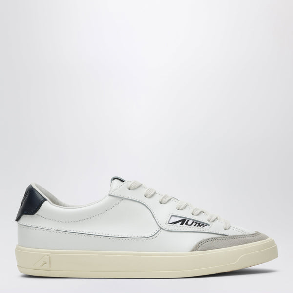 White/Grey Windscape Low Sneakers In Leather