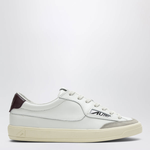 White/Fig Windscape Low Sneakers In Leather