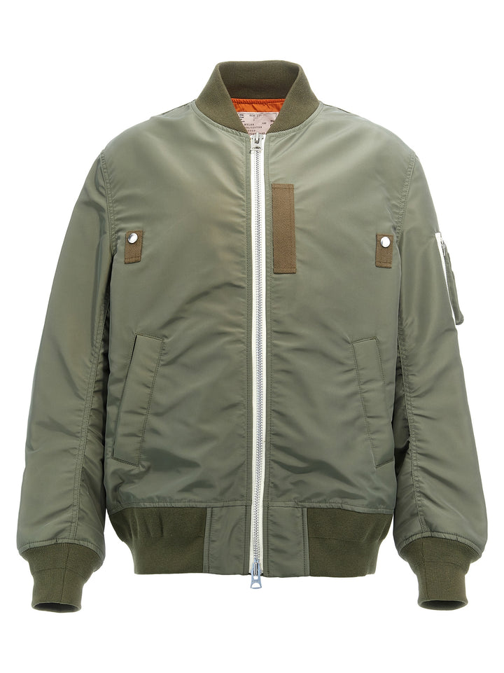 Nylon Bomber Jacket Casual Jackets, Parka Green