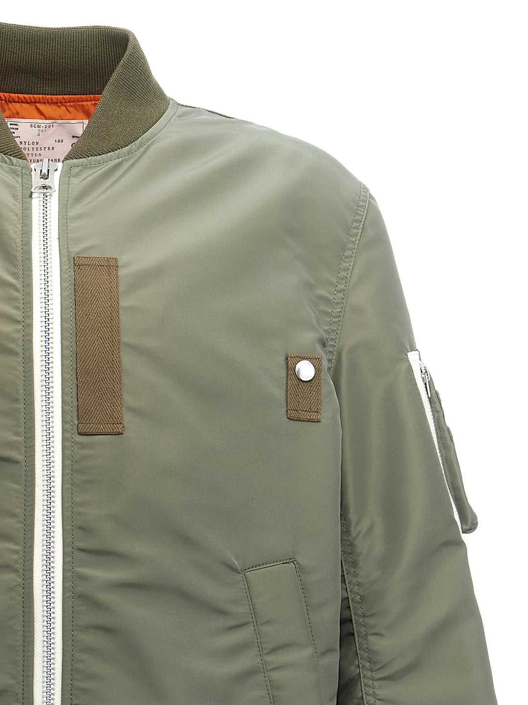 Nylon Bomber Jacket Casual Jackets, Parka Green