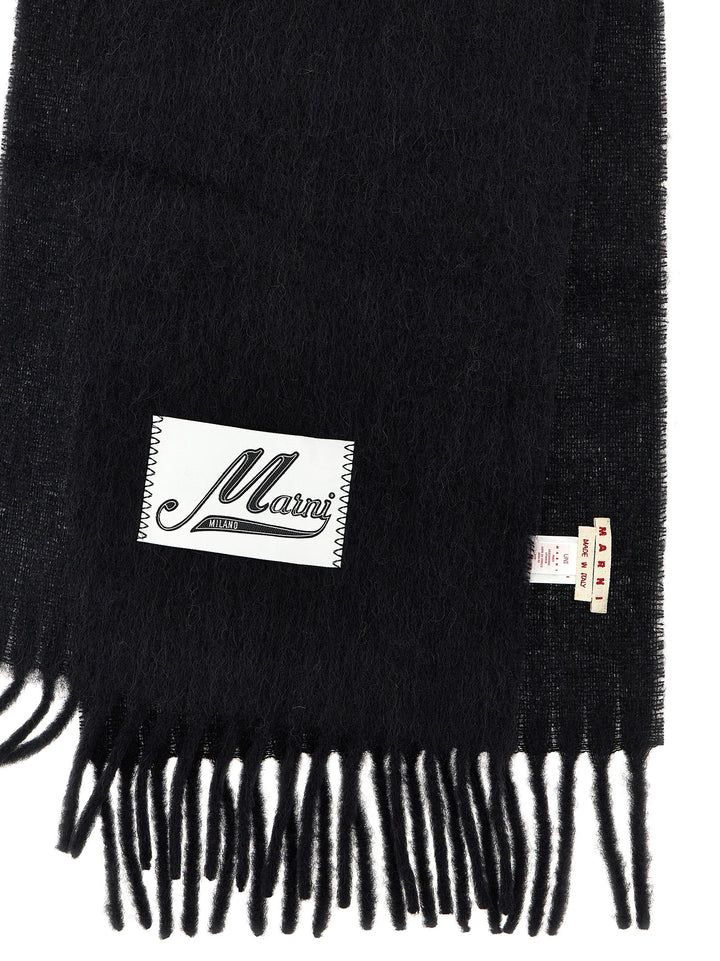 Logo Patch Scarf Scarves, Foulards Black