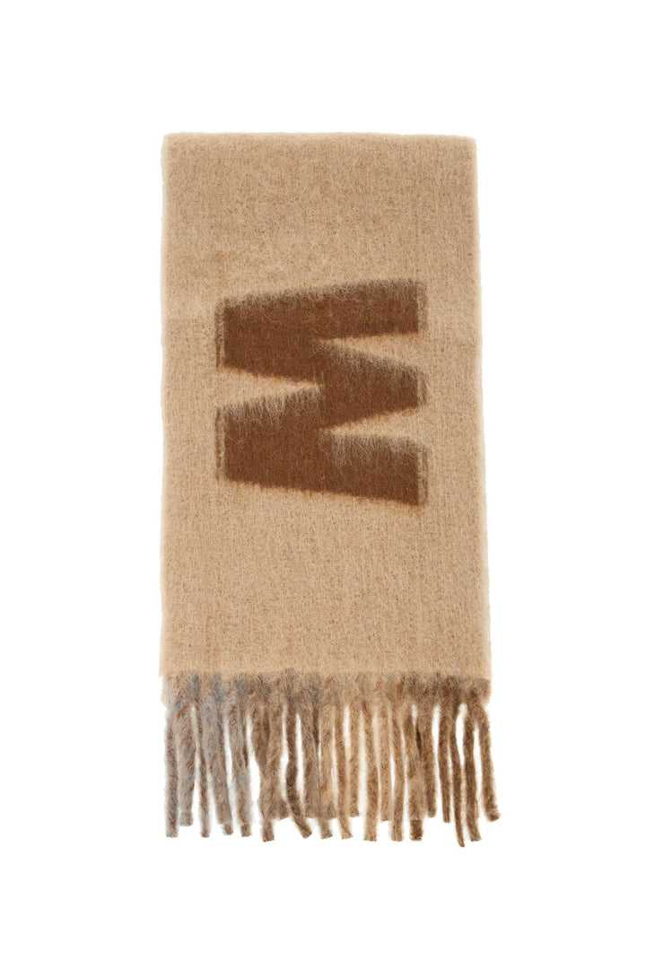 Wool And Mohair Scarf With Maxi Logo