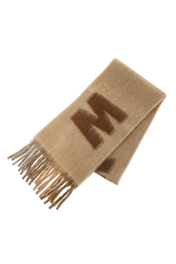 Wool And Mohair Scarf With Maxi Logo