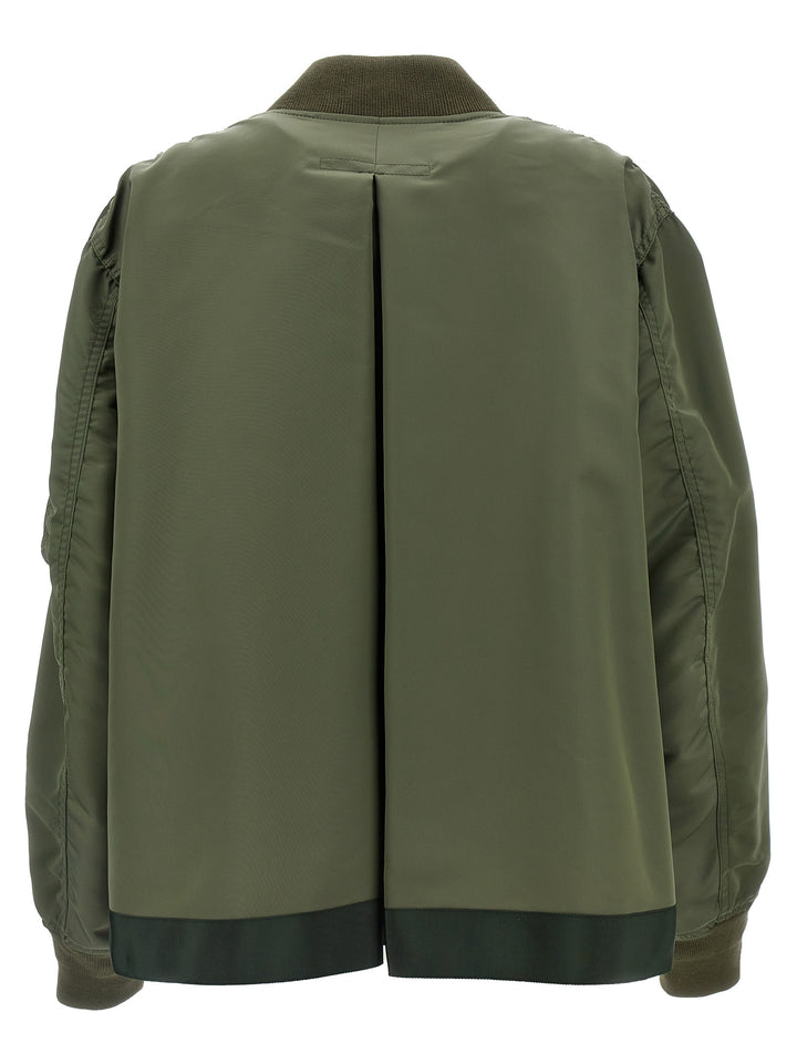 Nylon Bomber Jacket Casual Jackets, Parka Green