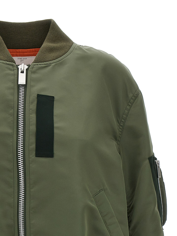 Nylon Bomber Jacket Casual Jackets, Parka Green