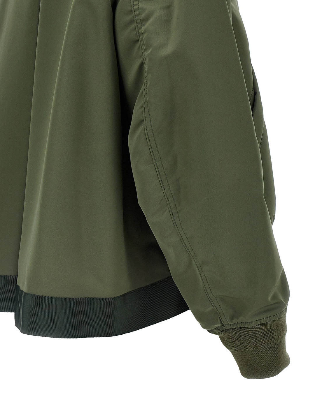 Nylon Bomber Jacket Casual Jackets, Parka Green