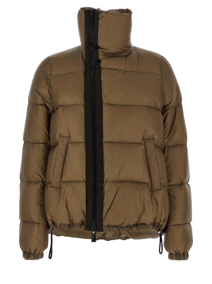 Flared Padded Down Jacket Casual Jackets, Parka Beige