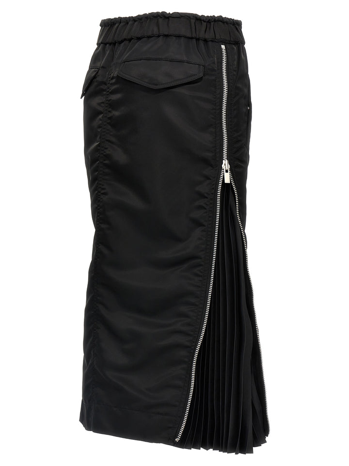 Sacai Pleated Insert Skirt Skirts - Black | b2ce671ae3e6796688a00aaaa3a8db9e1ecb53cc