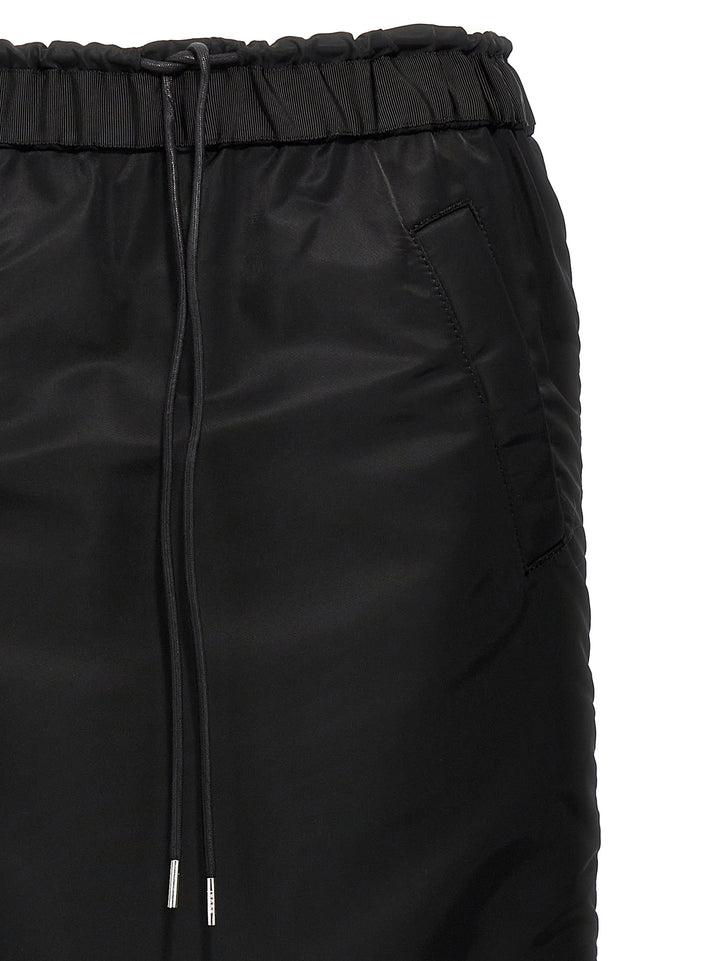 Sacai Pleated Insert Skirt Skirts - Black | e8f5d366fdd9aa27d1dc413fc832020b45cce03d