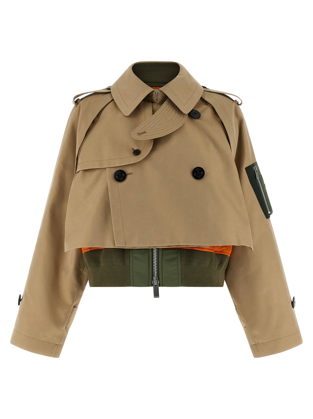 Sacai Double Layer Trench Coat Coats and Trench Coats - Beige | 015b6a0ce0e6142d90118eef1fde8ca228f64de5