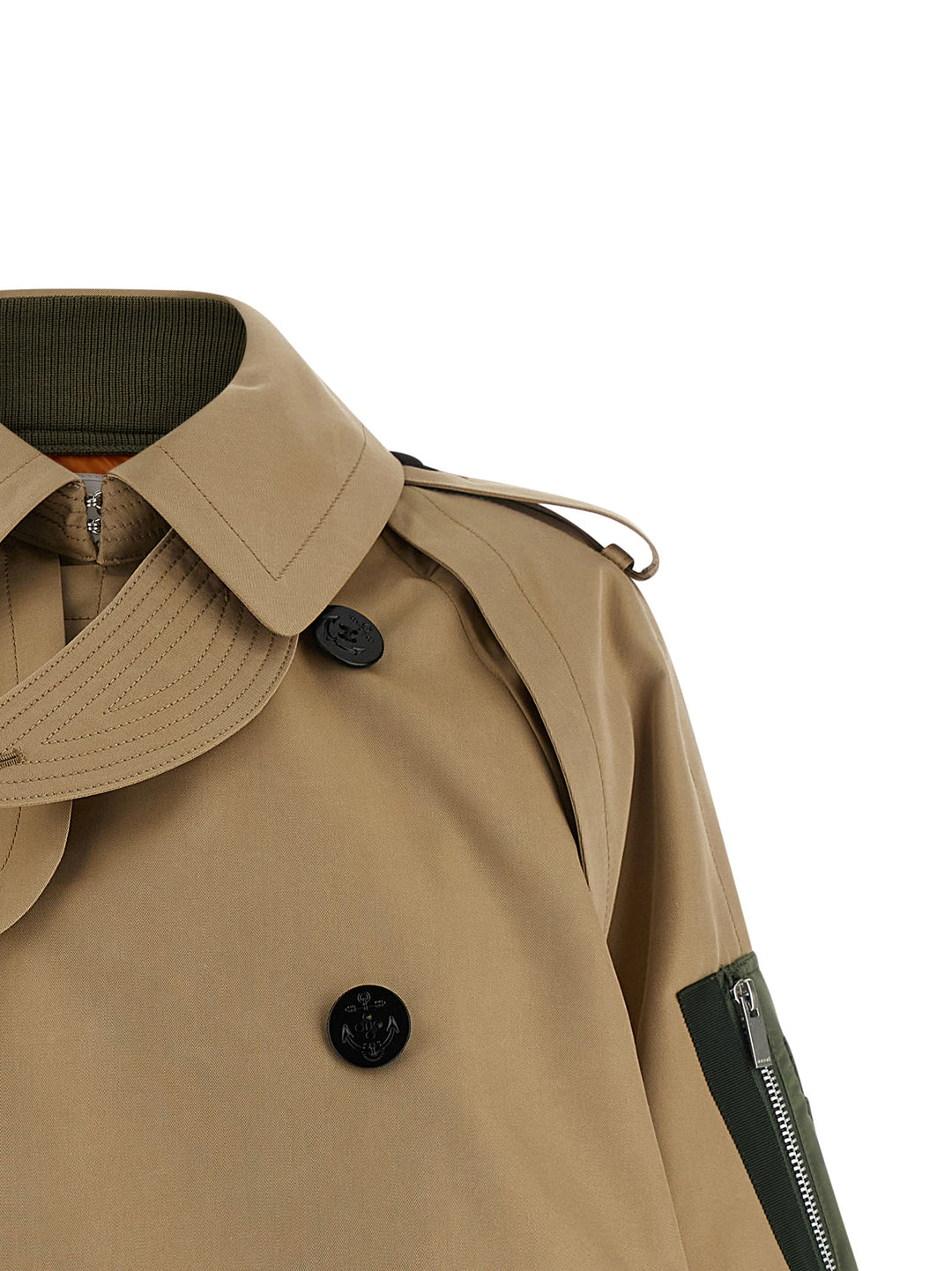 Sacai Double Layer Trench Coat Coats and Trench Coats - Beige | c46452791f7b2c039b7892290d28924dcb44feba
