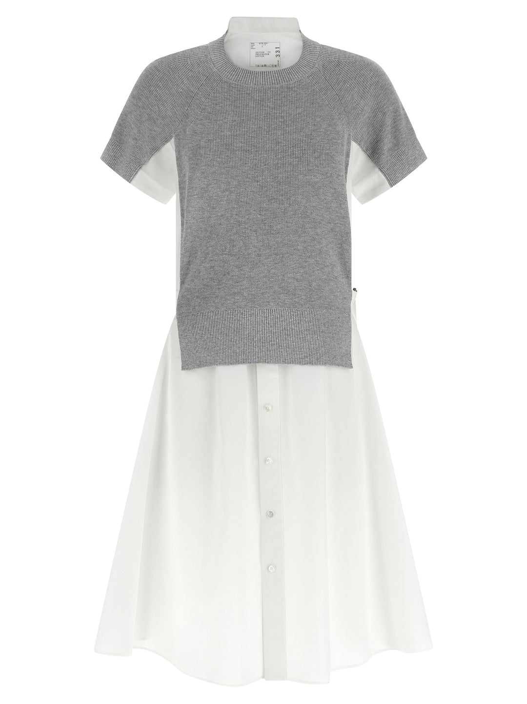 Sacai Hybrid Dress Dresses - White | ea1357884af7833274c14c67f1c8579ce7892bda